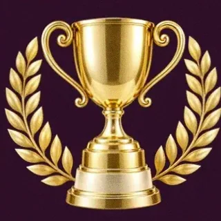 Gold trophy cup — Lucky Hills